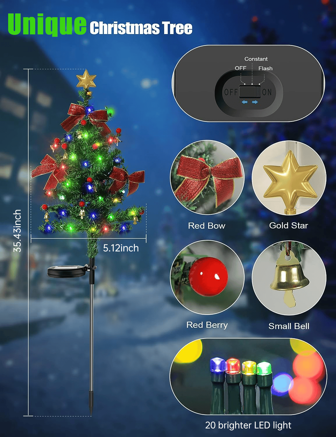 š„Hot Sale 49%OFF-šSolar Christmas Trees Lights Outdoor Decoration Waterproof