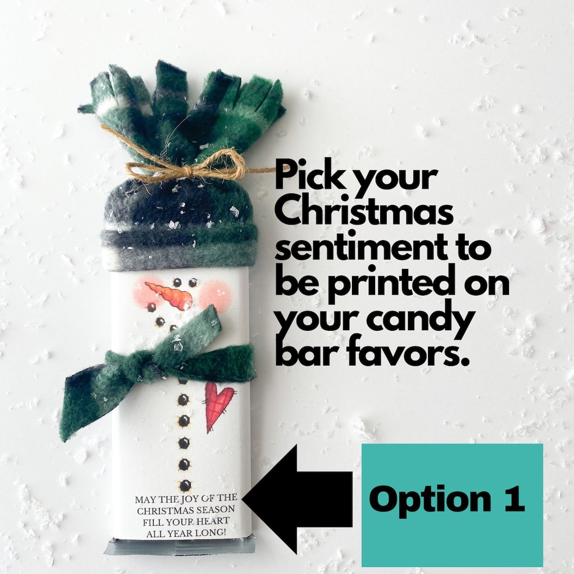 🎅Snowman Bars | Christmas Candy Party Favors