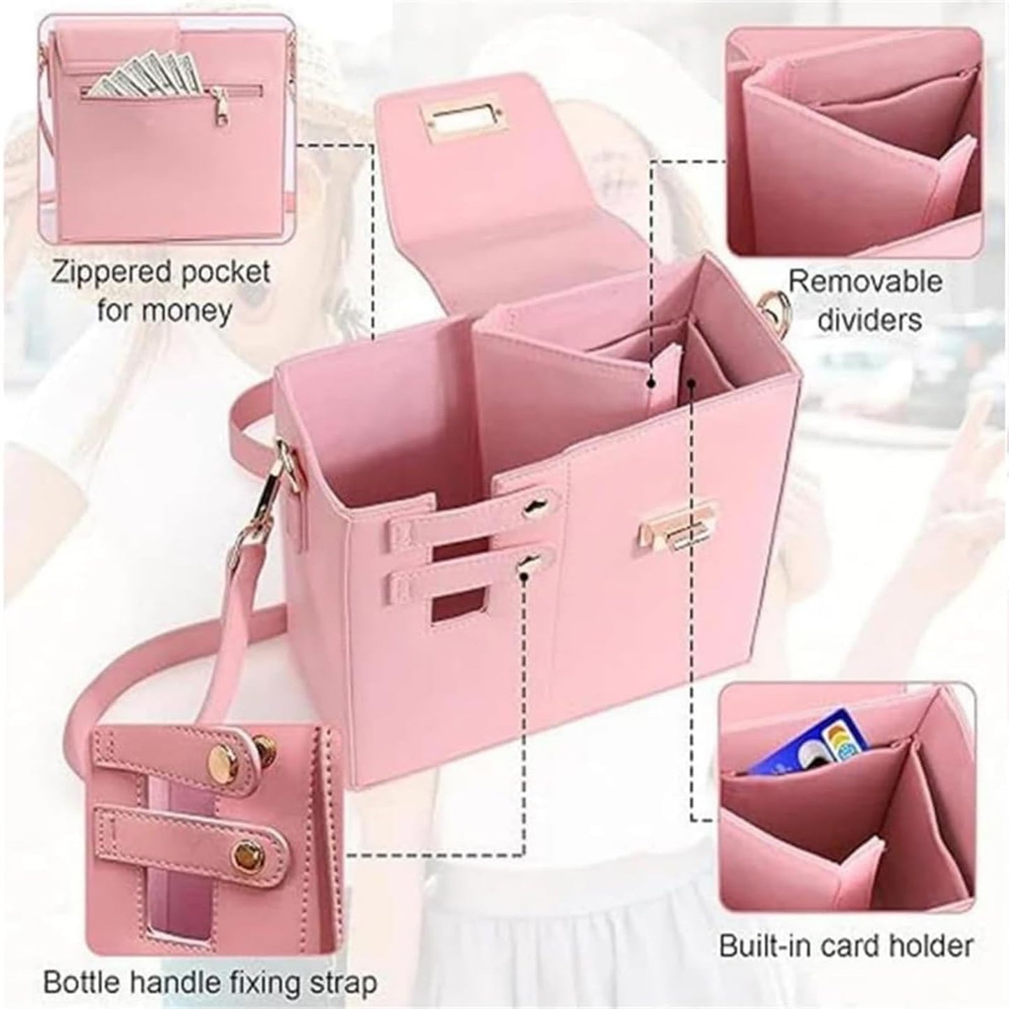 Outdoor Portable Crossbody Water Cup Storage Bag
