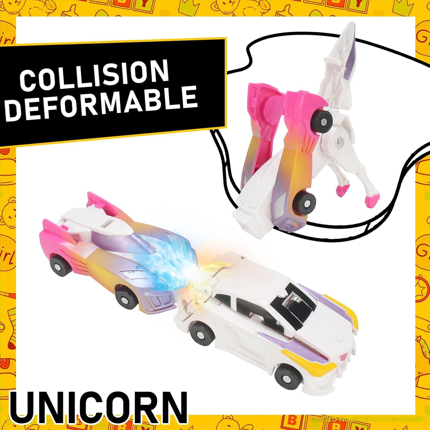 Hot Sale Two Car Transform Unicorn Toy