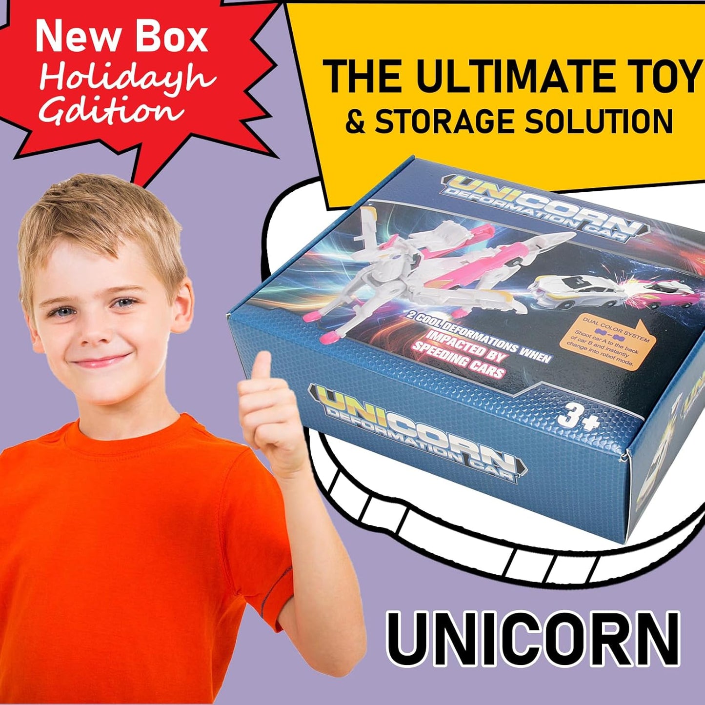 Hot Sale Two Car Transform Unicorn Toy