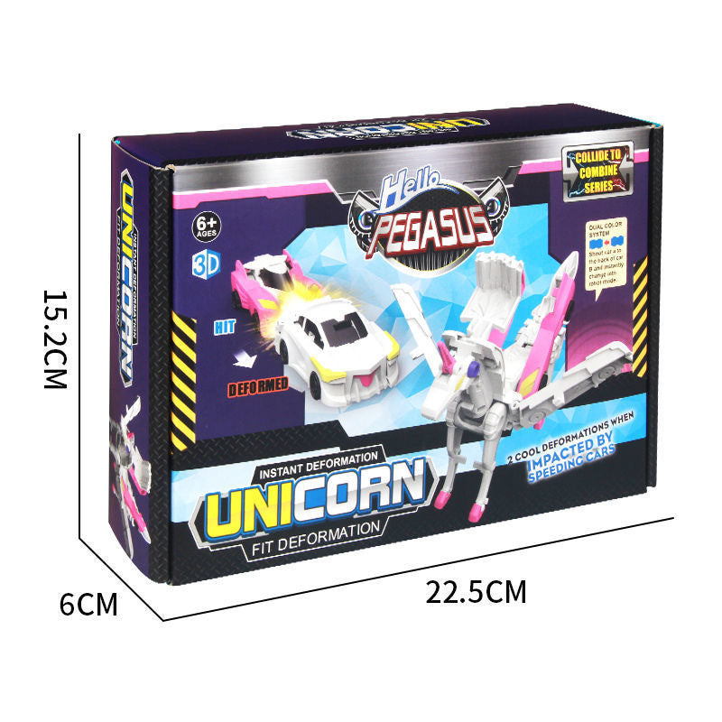 Hot Sale Two Car Transform Unicorn Toy