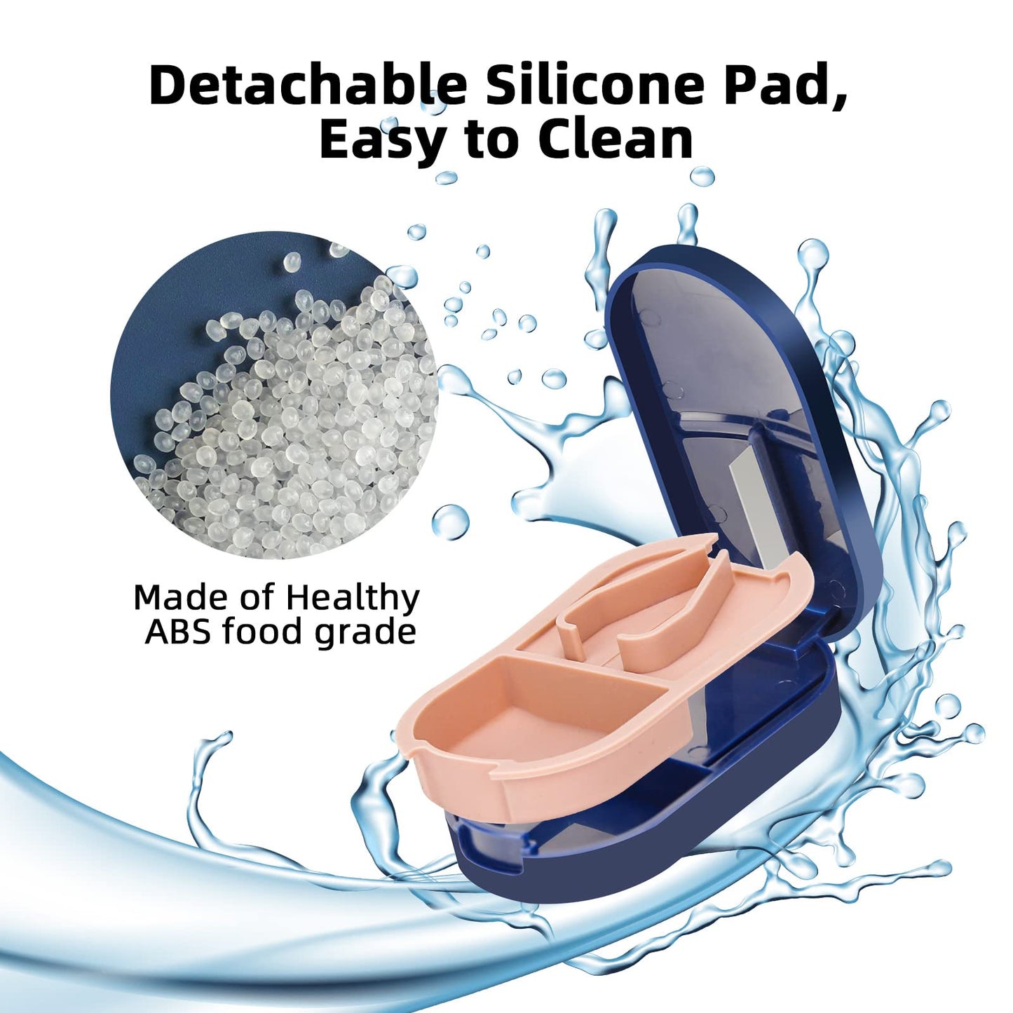 Portable Pill Splitter 2-in-1 Pill Case with Stainless Steel Blade