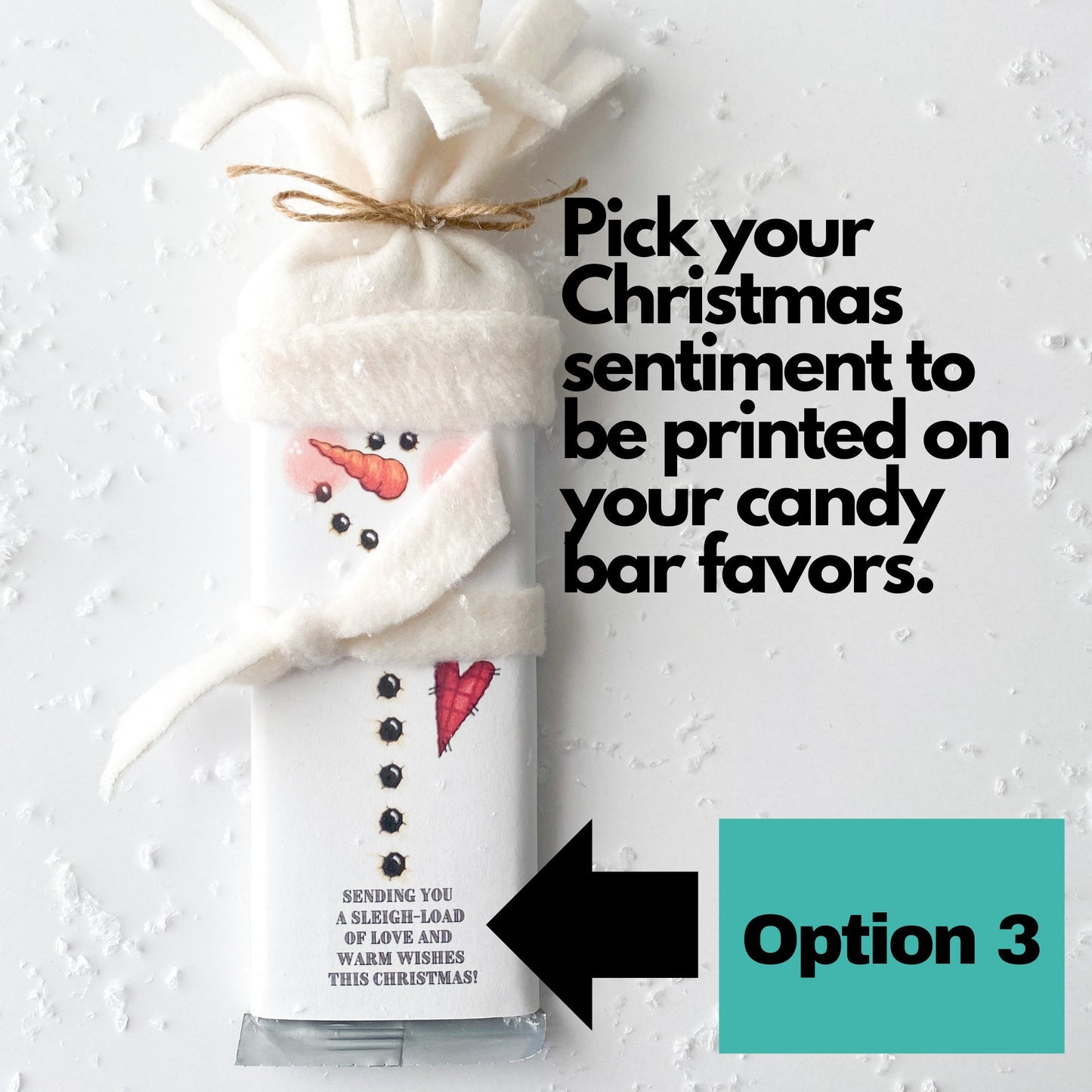 🎅Snowman Bars | Christmas Candy Party Favors