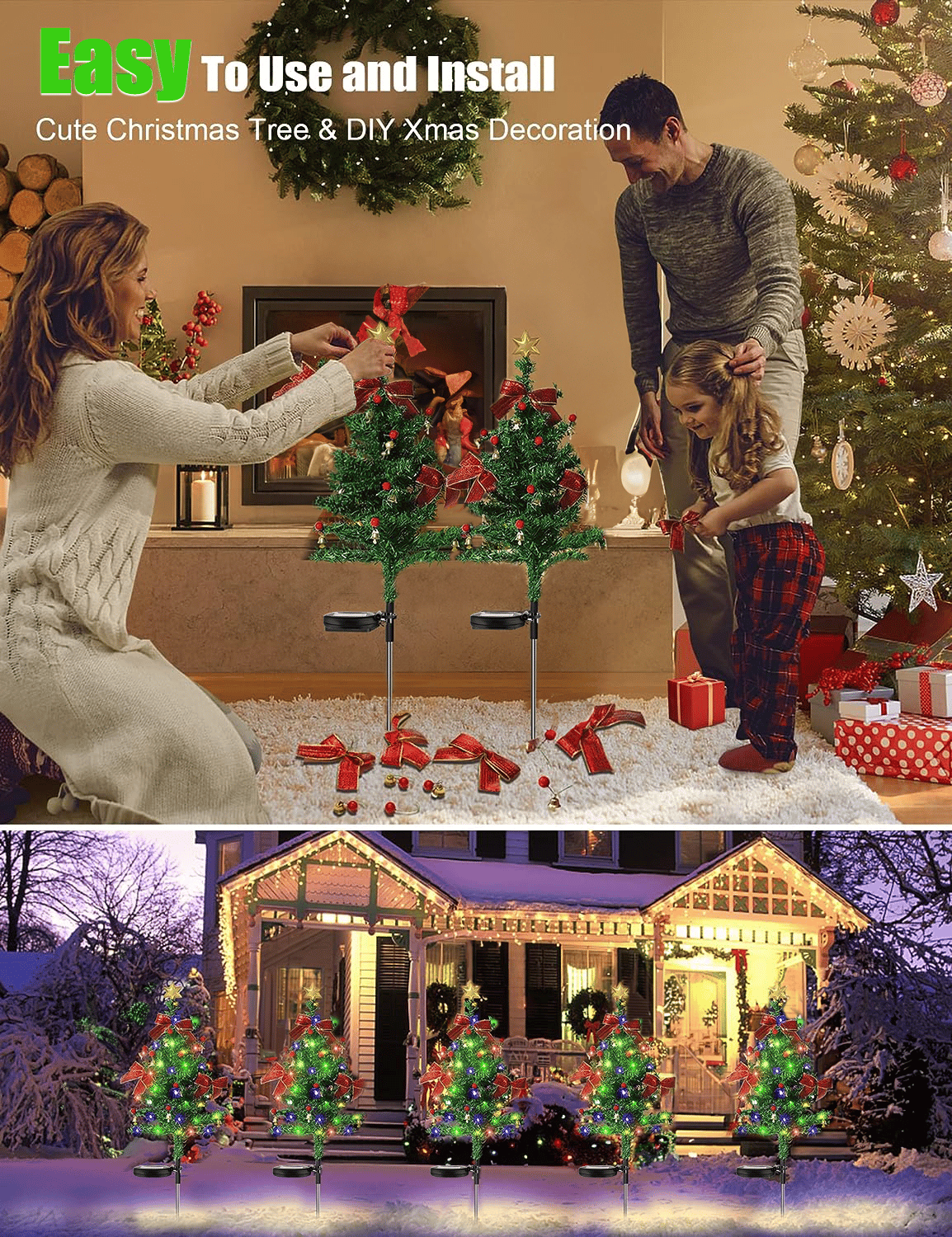 š„Hot Sale 49%OFF-šSolar Christmas Trees Lights Outdoor Decoration Waterproof