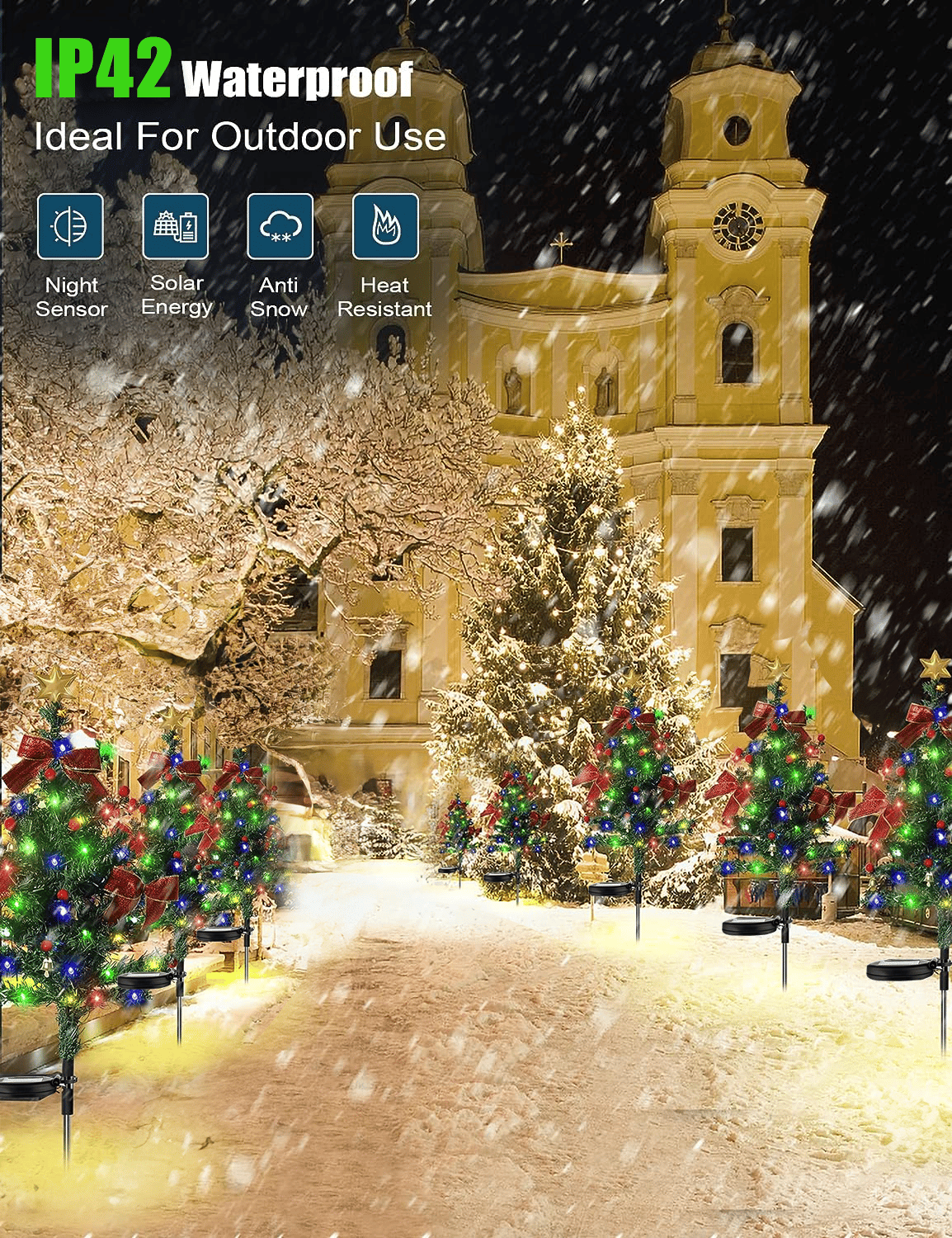 š„Hot Sale 49%OFF-šSolar Christmas Trees Lights Outdoor Decoration Waterproof