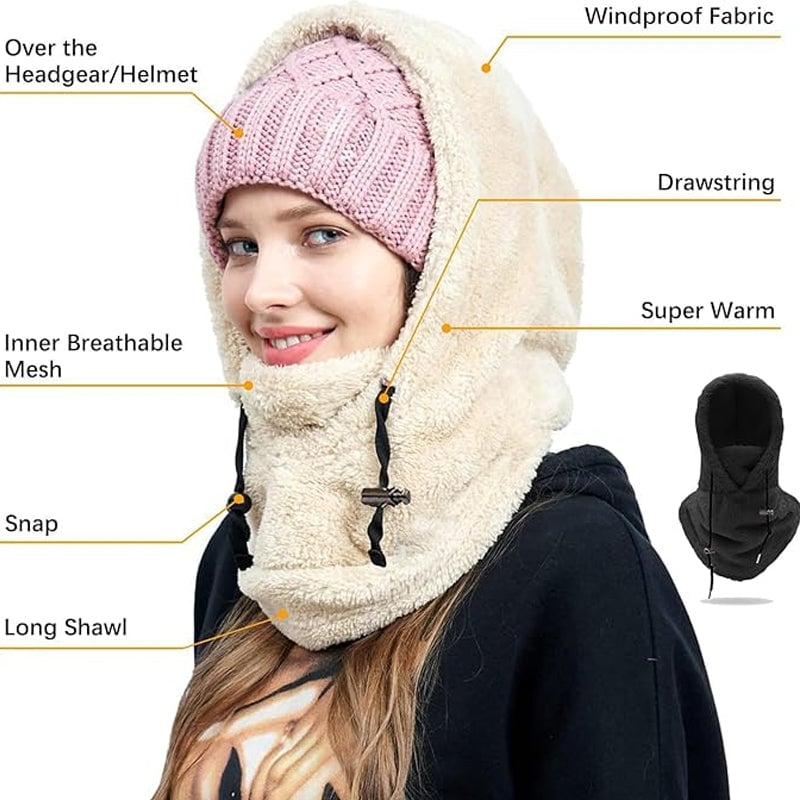 š„2024 HOT SALE-49% OFFš„Winter Outdoor Sherp Hooded Sports Windproof Maskā·ļø