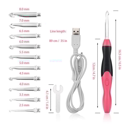 LED Crochet Hook Set