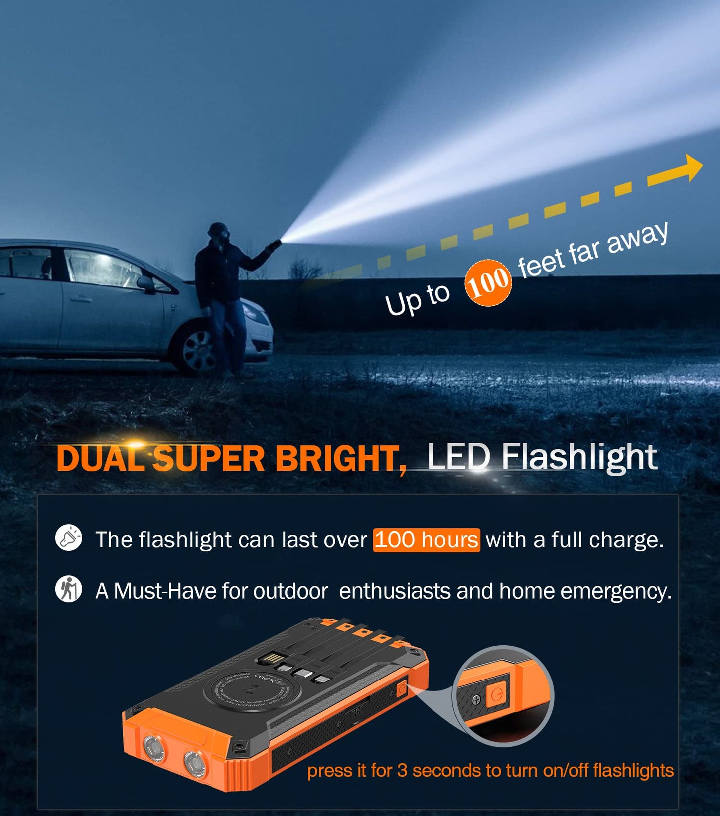 🔥Last Day Special Offer🔥Solar Wireless Portable Power Bank