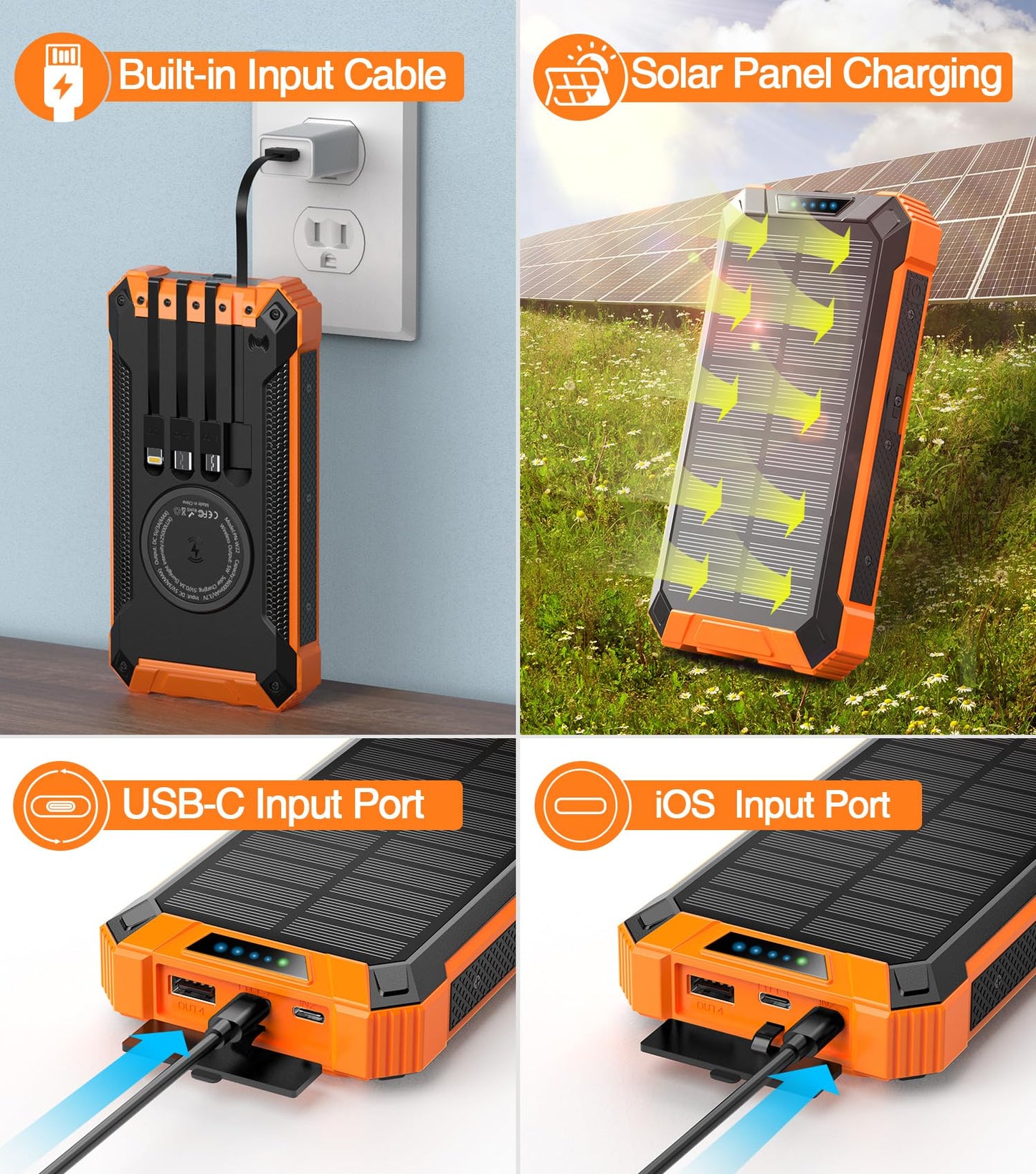🔥Last Day Special Offer🔥Solar Wireless Portable Power Bank